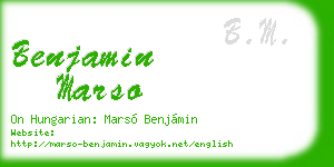 benjamin marso business card