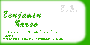 benjamin marso business card